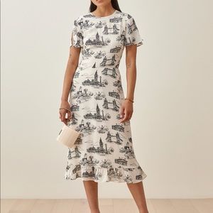 Reformation Marjorie Dress in London print